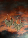Feather Hoop Earrings In Gold or Silver