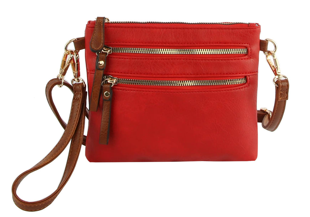 Handbag Factory Corp - Crossbody Purse for Women Multi Pockets Handbag: ONE SIZE / Denim