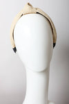 Bohemian Straw Rattan Knotted Headband: Black