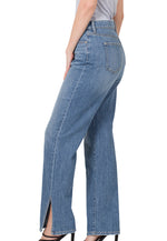 Zenana Wide leg Side Slit Jeans