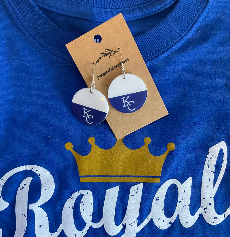Engraved Royals KC Acrylic Game Day Earrings