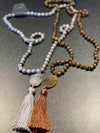 Semi Precious Stone Necklace With Stone Pendant & Tass