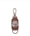 Real Leather Fleur Di Lis Keychain