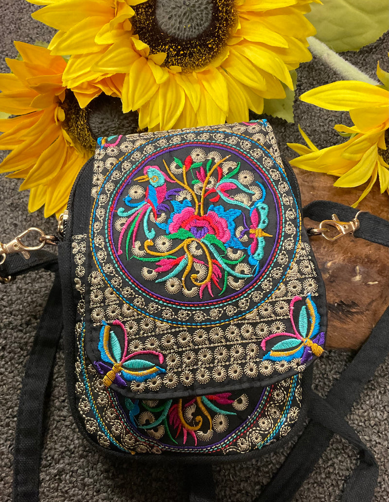 Small Embroidered Crossbody Bag
