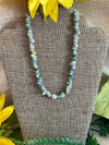 River Rock Necklaces With Pearl Accent