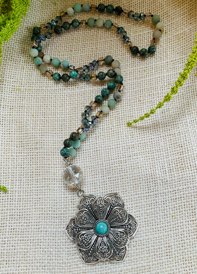Long Beaded Necklaces With Matching Pendants