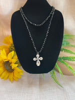 Double Strand Glossy Coated Beaded Necklaces with Assorted Pendants