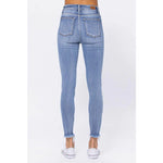 Judy Blue HI-Rise Skinny Destroyed Buttonfly