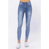 Judy Blue HI-Rise Skinny Destroyed Buttonfly