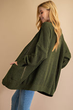 Plus Size Knit Slouch Cardigan