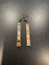 Rectangular Boho Stripe Earrings in Assorted Colors