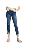 Judy Blue Mid-Rise Tulip Front Hem Skinny Jeans