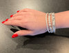Assorted Rhinestone Beaded Faux Leather Magnetic Bracelets