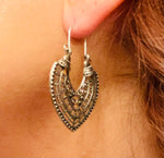Bronzed Or Silver Ethnic Inspired Earrings