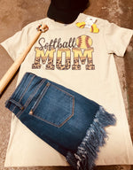 Leopard Softball Mom T-Shirt