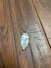 Mother Of Pearl Arrowhead Pendant On Gold Chain