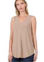 Luxe Rayon V-Neck Tank in Assorted Colors