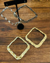 Large Waffle Hoops in Gold or Silver
