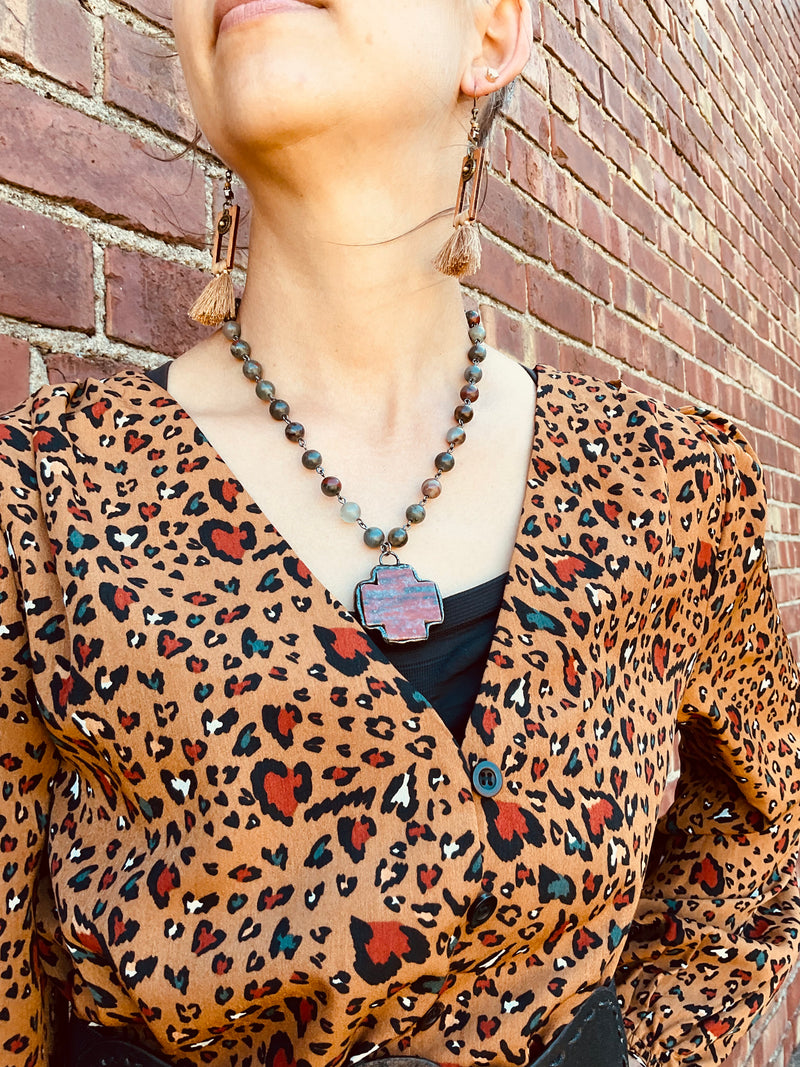 Leopard & Heart Print Dress