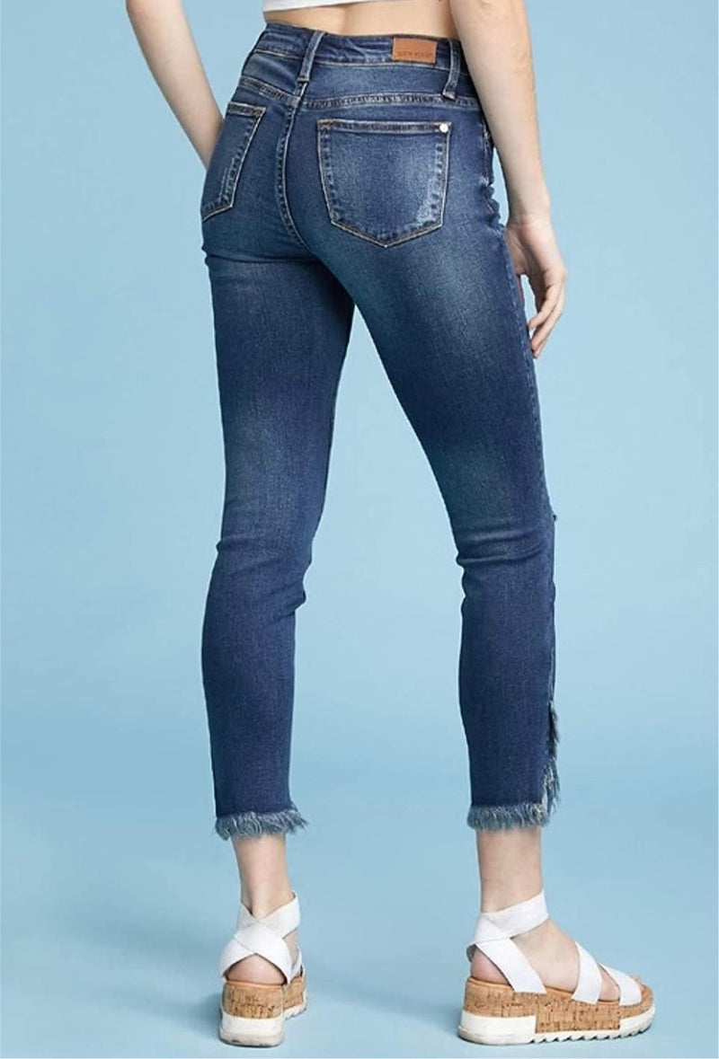 Judy Blue Mid-Rise Tulip Front Hem Skinny Jeans