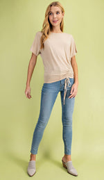 Solid Knit Round Neck Top In 3 Colors