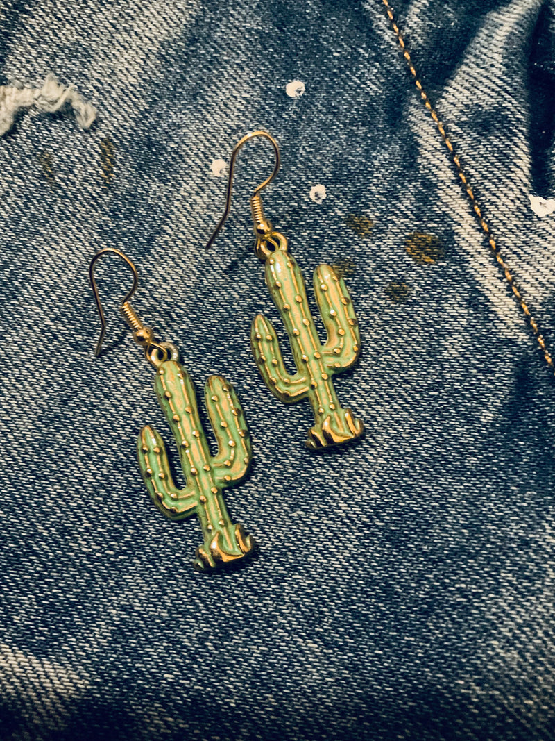 Detailed Cactus Earrings
