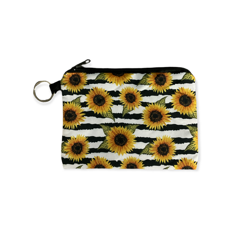 Sunflower Change Purses With Key Ring
