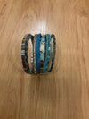 Faux Leather Mixed Fabric Woven Magnetic Bracelets