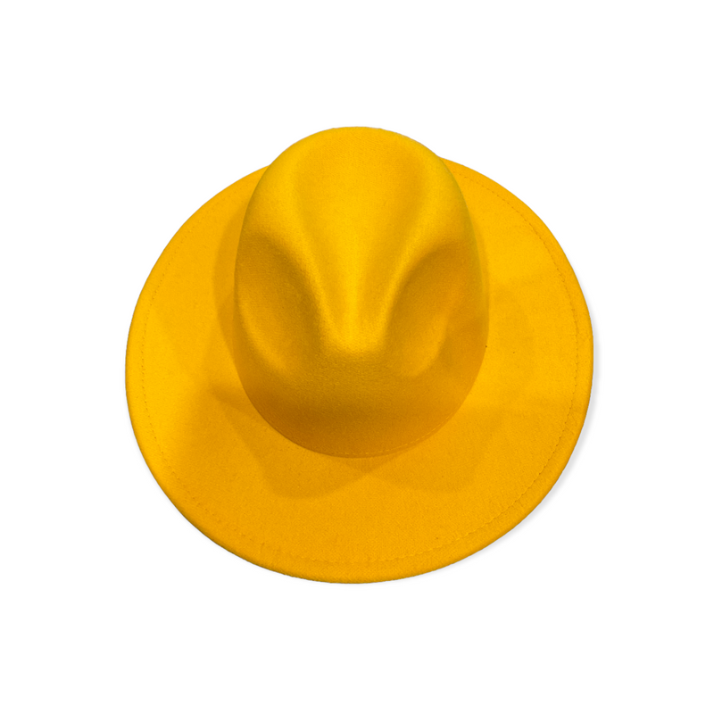 Assortment of Felt Panama Hats With Adjustable Inner String