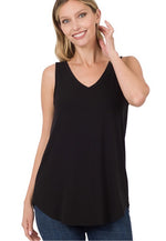 Anything But Basic Luxe Rayon V- Neck Tanks
